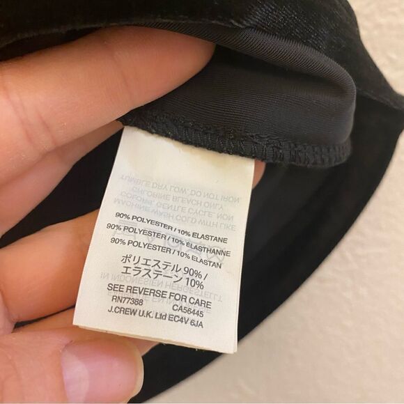 Madewell Velvet Mockneck Tee top blouse Black romantic, goth oversized boho XS - Picture 11 of 11